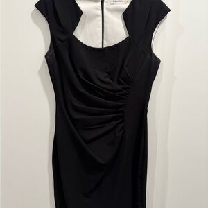 Calvin Klein Black Ruched Mini Dress
